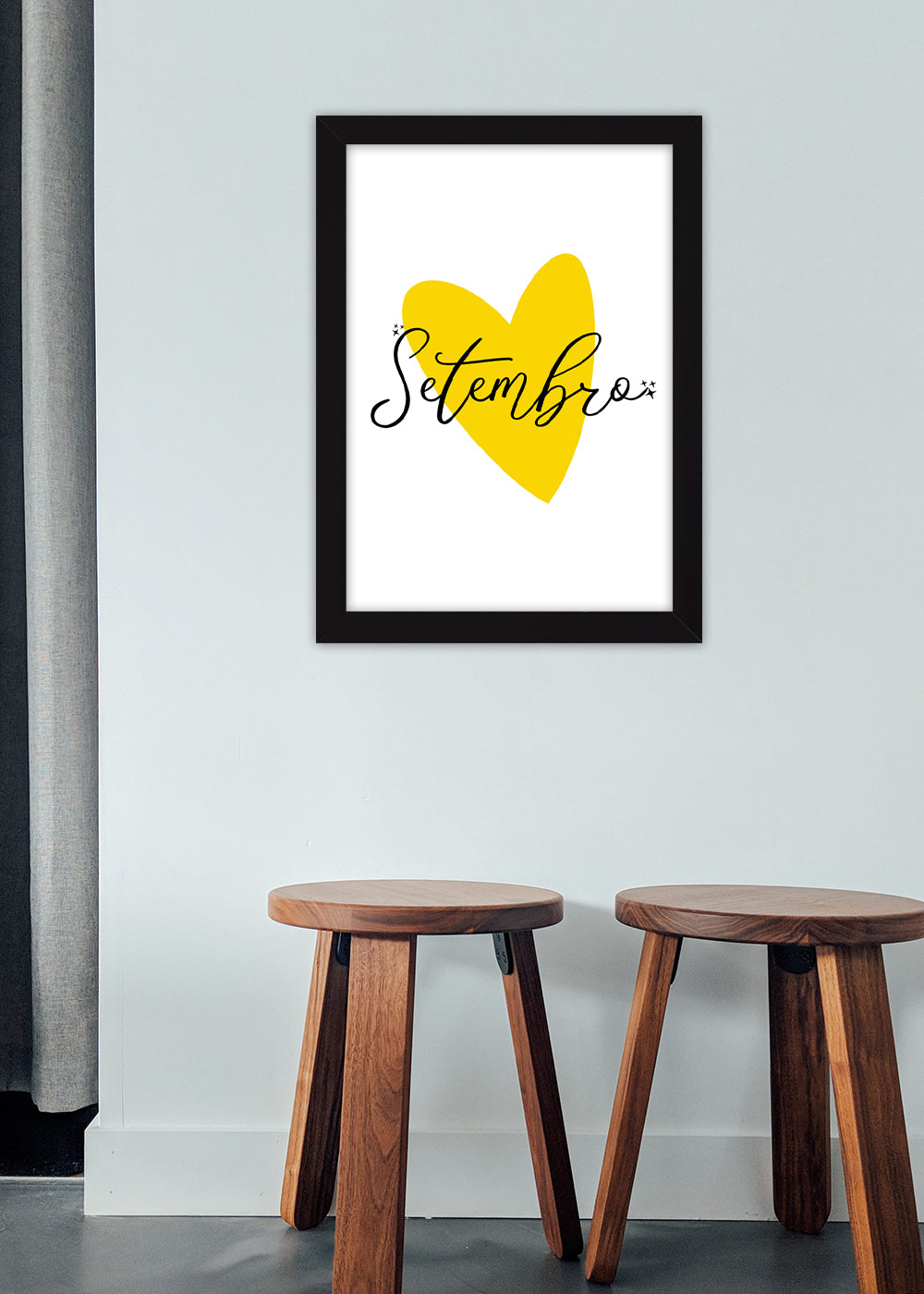 Quadro Setembro amarelo (prevenção do suicídio) - Com vidro