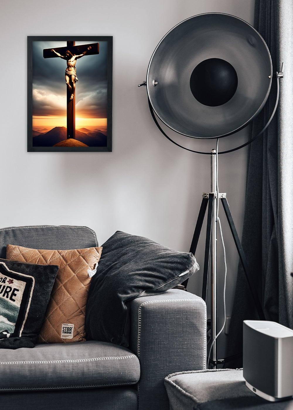 Quadro A crucificação de Jesus - Católica - Com vidro