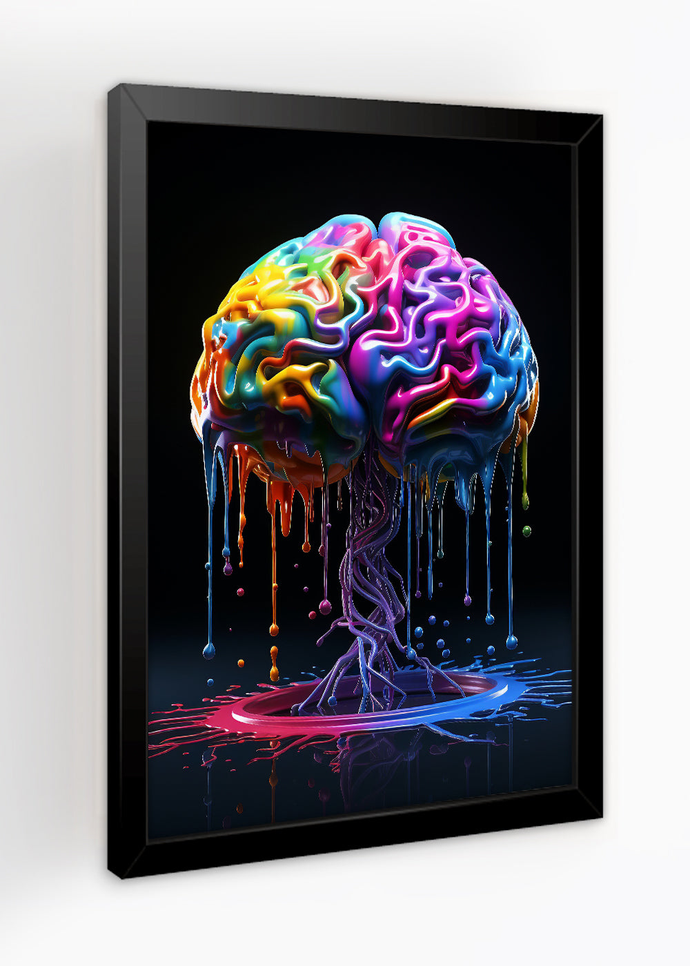 Quadro Decorativo arte do cérebro humano - Com vidro