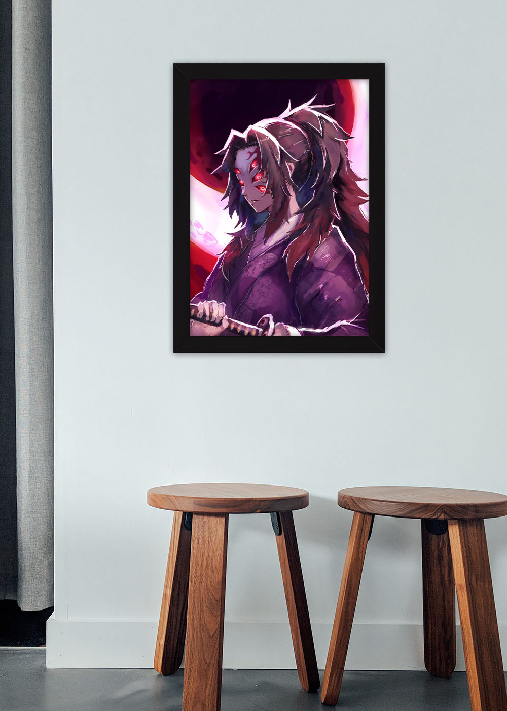 Quadro Decorativo Demon Slayer - Lua superior 1 - Com vidro