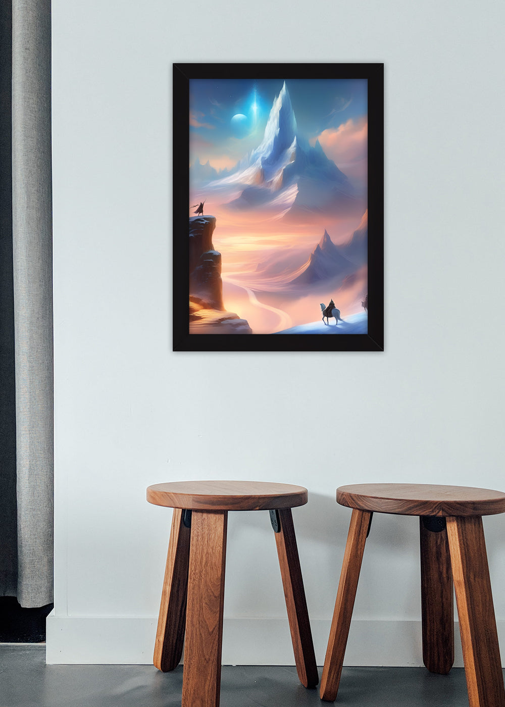 Quadro Reino de Jotunheim - Mitologia nórdica - Com vidro