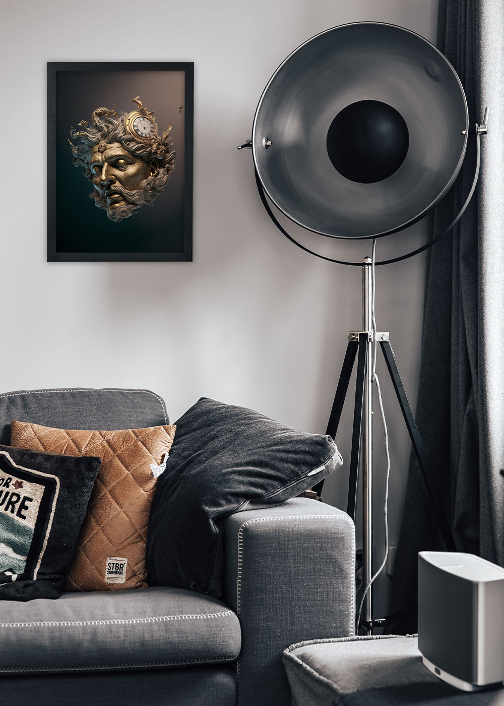 Quadro Decorativo Deus mitológico Abstratos - Com vidro