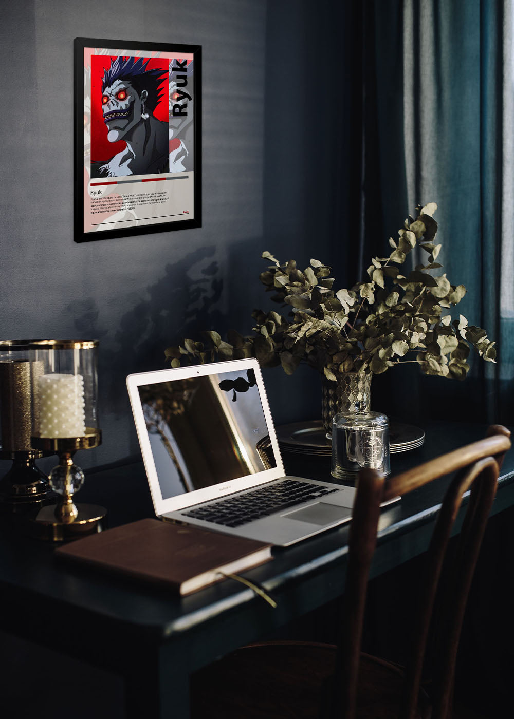 Quadro Decorativo Ryuk - Death Note - Com vidro