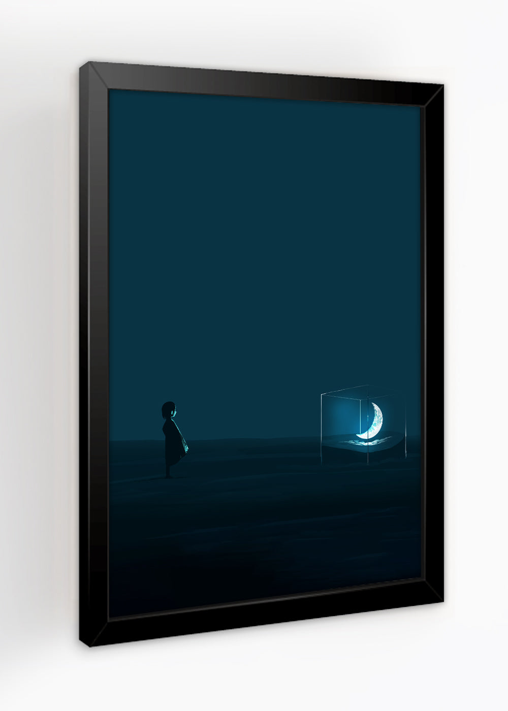 Quadro Decorativo A luz da noite - Com vidro