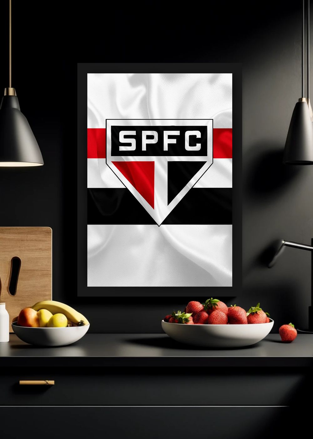 Quadro Tricolor São Paulo FC SPFC Com Vidro e Moldura