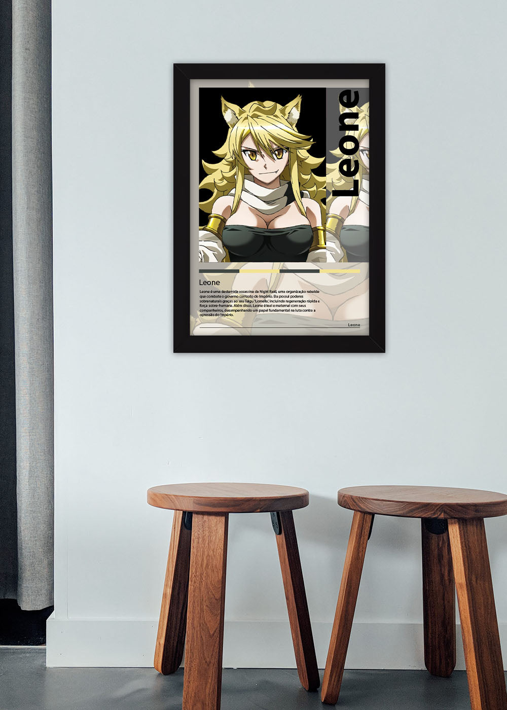 Quadro Decorativo Leone - Akame ga Kill! - Com vidro