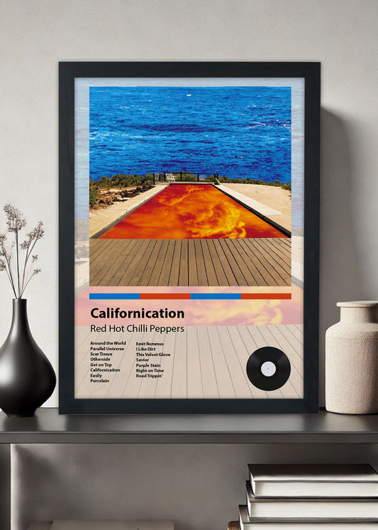 Quadro Californication - Red Hot Chili Peppers - Com vidro