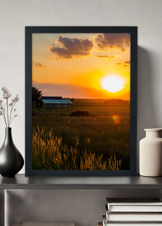 Quadro Paisagens o nascer do sol - Com vidro