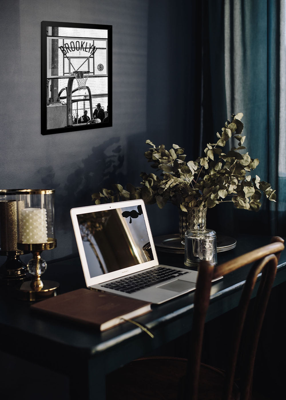 Quadro Decorativo Brooklyn Nets - Com vidro