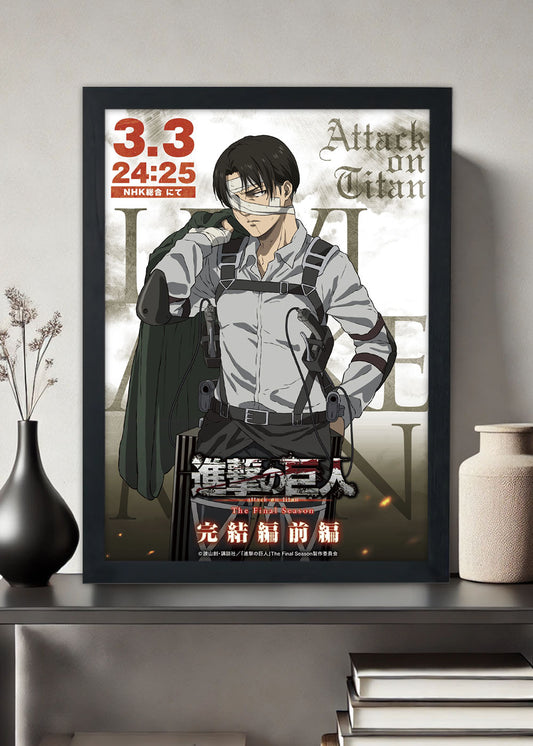 Quadro Decorativo Levi Attack on Titan - Anime - Com vidro