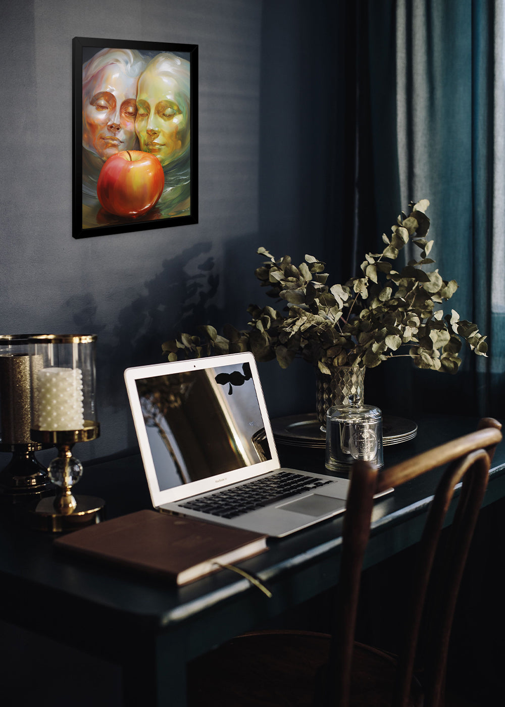 Quadro Decorativo Adão e eva abstratos Abstrato - Com vidro