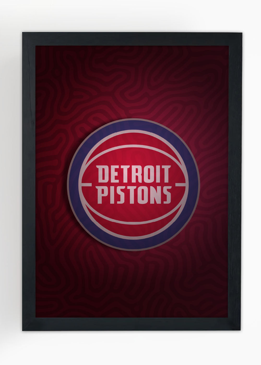 Quadro Decorativo Detroit Pistons 2023 - Com vidro