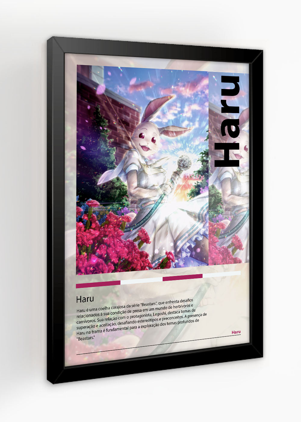 Quadro Decorativo Haru - Beastars - O Lobo Bom - Com vidro