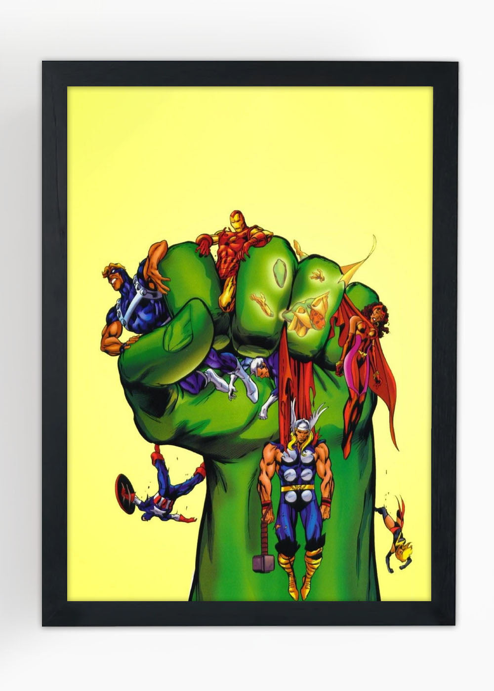 Quadro Decorativo Herois - Marvel - Com vidro