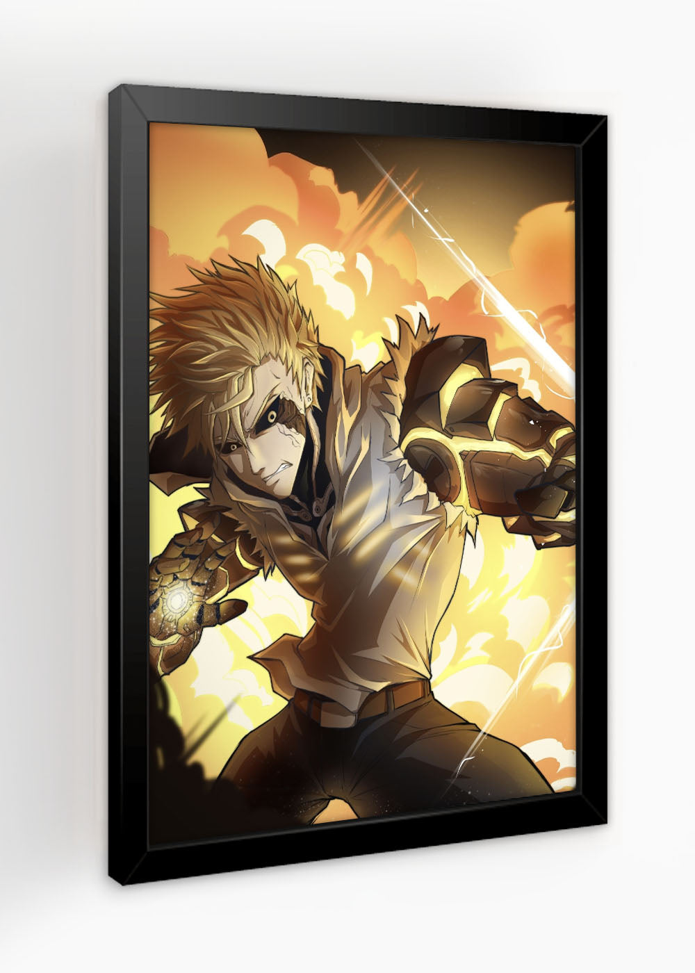 Quadro Decorativo One-Punch Man - Genos - Com vidro