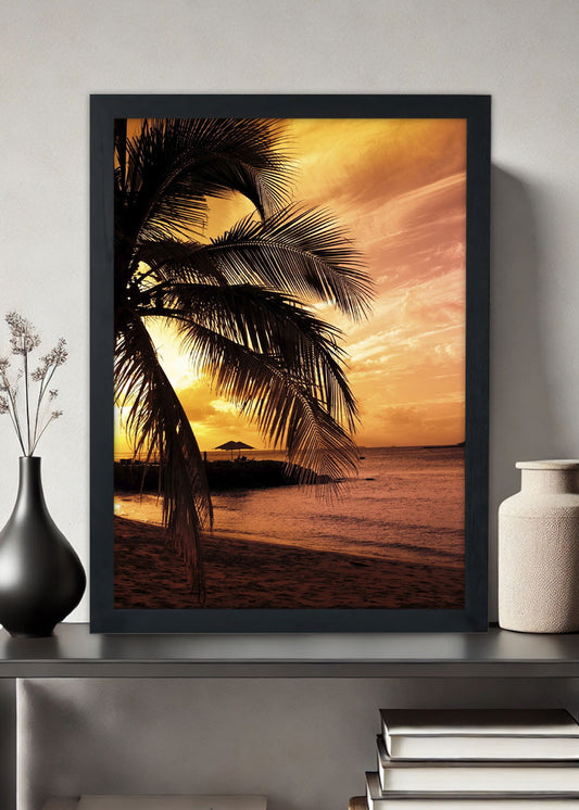 Quadro Decorativo A vista do mar - Com vidro