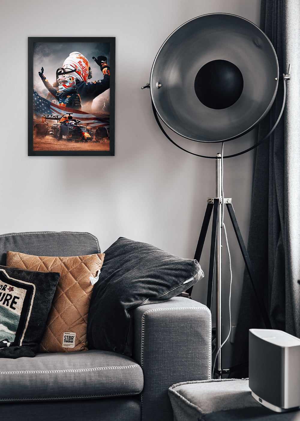 Quadro Piloto Max Verstappen - Com vidro