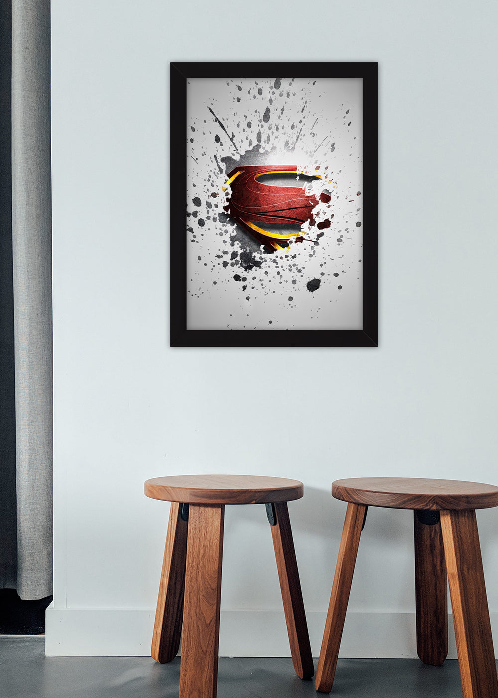 Quadro Decorativo Super man - Com vidro