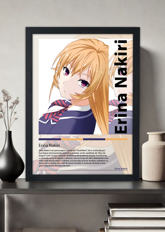 Quadro Erina Nakiri Food Wars! Shokugeki no Soma - Com vidro