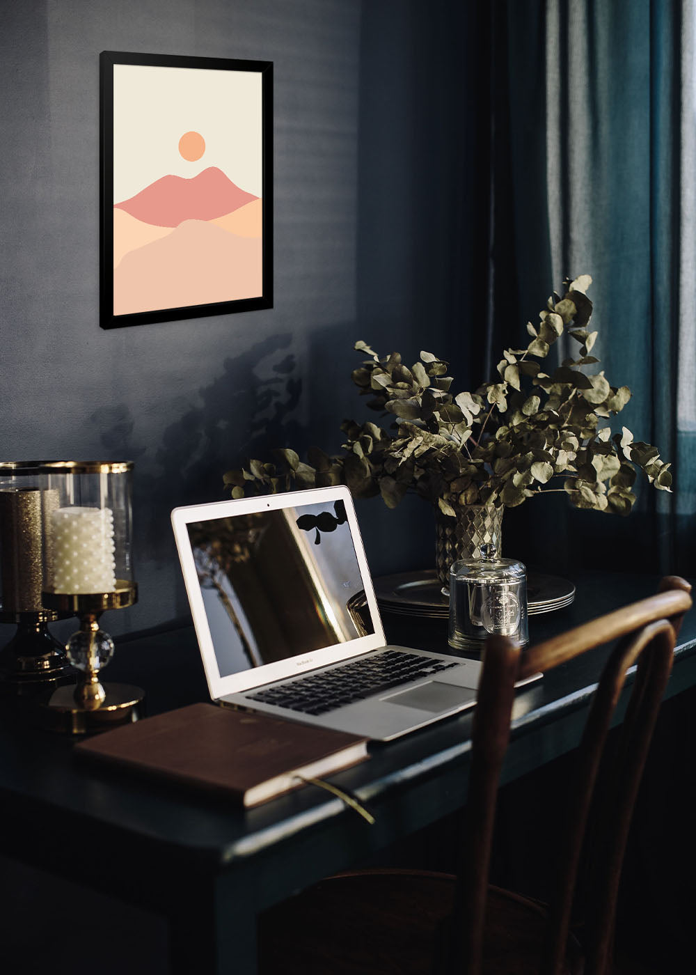 Quadro Decorativo Quente abstrato - Com vidro