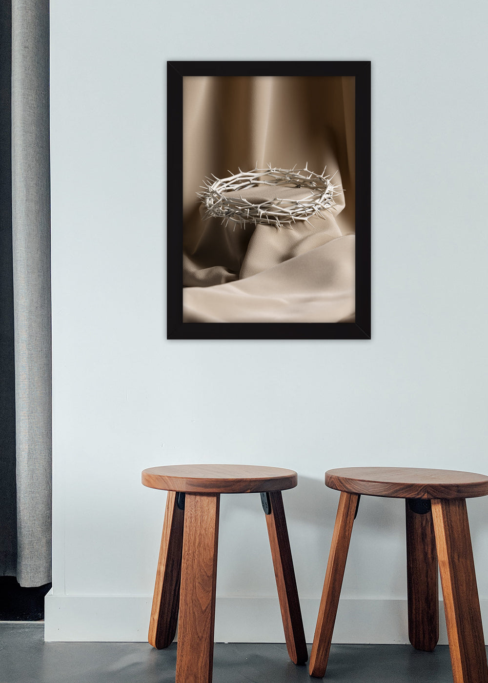 Quadro Coroa de espinhos usada por Jesus - Com vidro