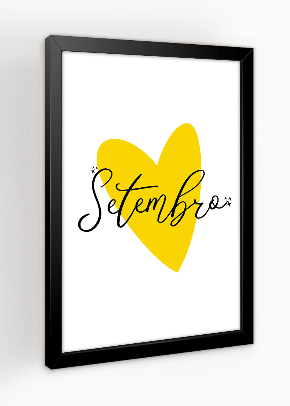 Quadro Setembro amarelo (prevenção do suicídio) - Com vidro