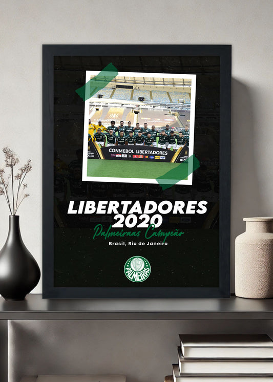 Quadro Campeão da libertadores 2020  - Palmeiras - Com vidro