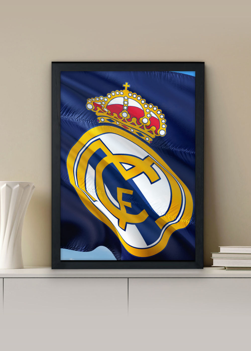 Quadro Bandeira do Real Madrid - Com vidro
