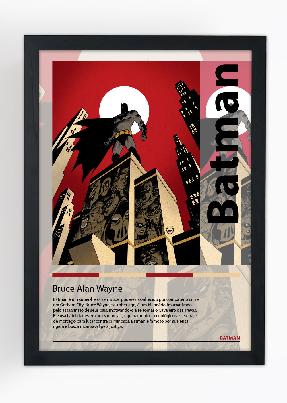 Quadro Red Batman - Com vidro