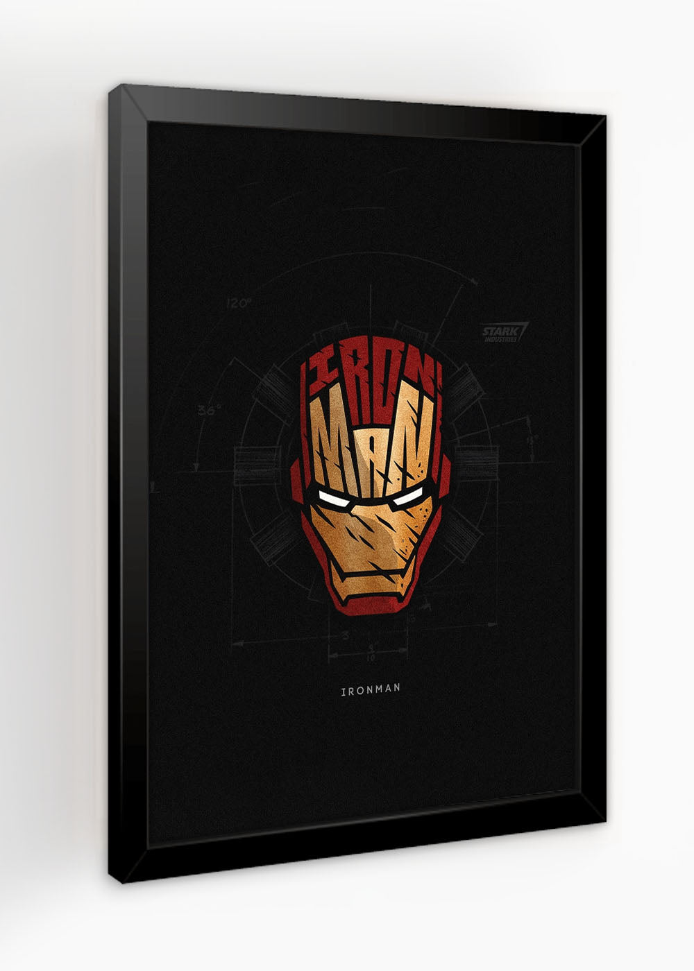 Quadro Heroi Marvel - Homem de Ferro - Com vidro