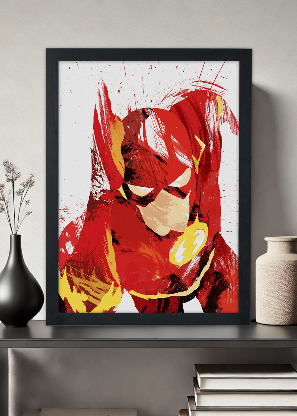 Quadro Decorativo The Flash arte - DC - Com vidro