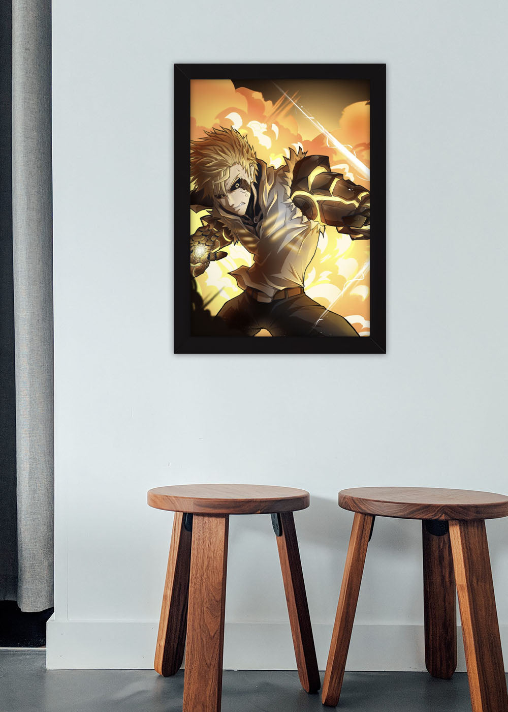 Quadro Decorativo One-Punch Man - Genos - Com vidro