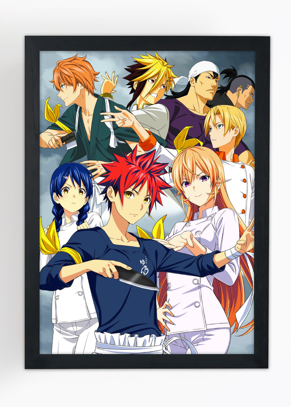 Quadro Food Wars! Shokugeki no Soma - Com vidro