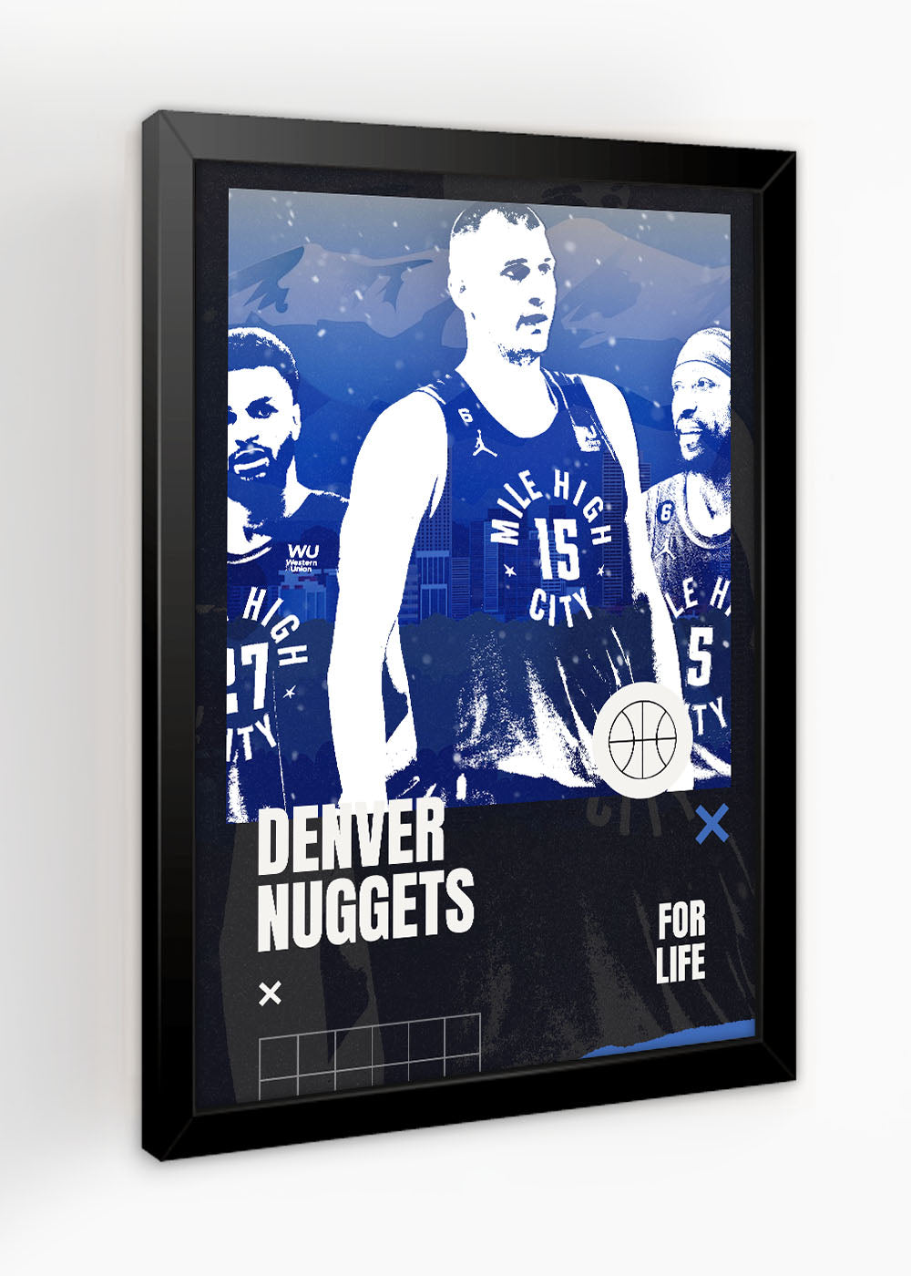 Quadro Decorativo Denver Nuggets - Com vidro