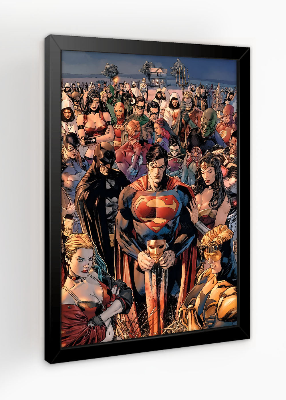 Quadro Decorativo Liga da Justiça - DC - Com vidro