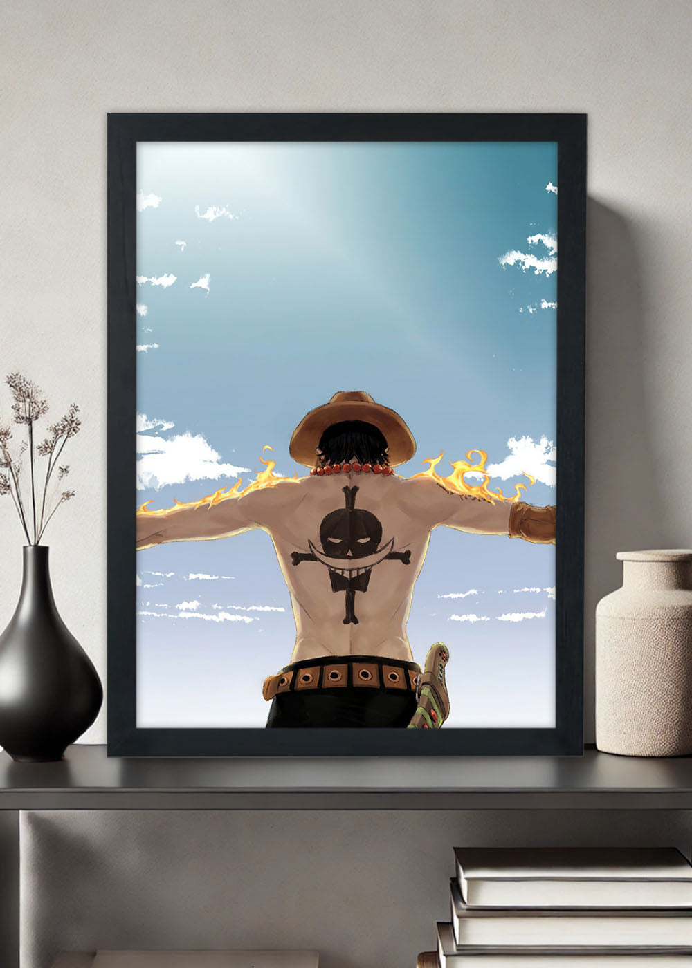 Quadro Decorativo One Piece - Ace - Com vidro