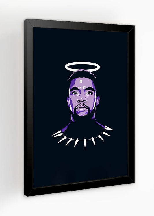 Quadro Decorativo Pantera negra Marvel - Com vidro