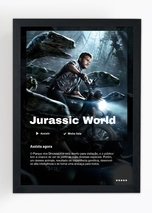 Quadro Jurassic World O filme - Com vidro