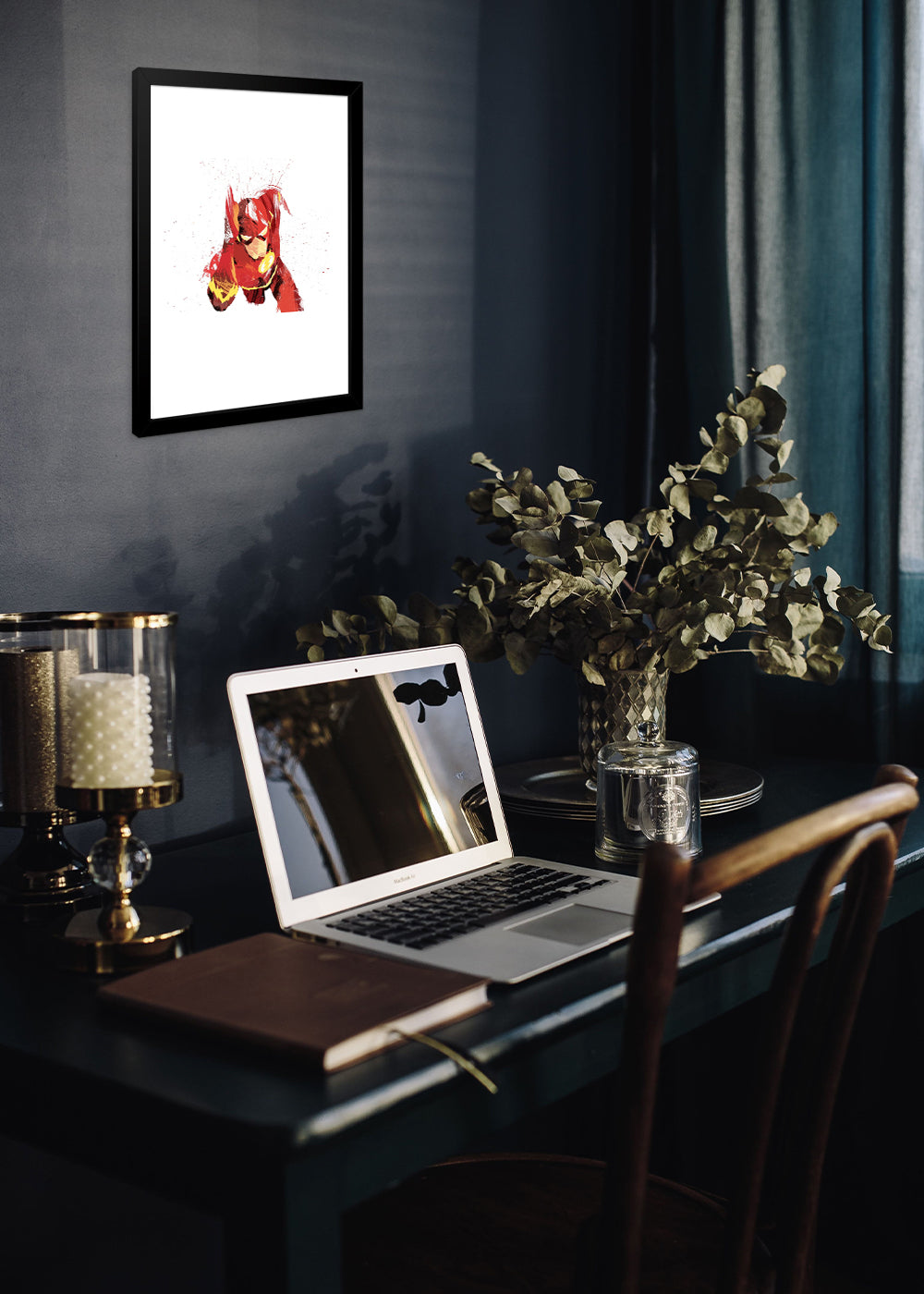 Quadro The Flash corrida - Com vidro