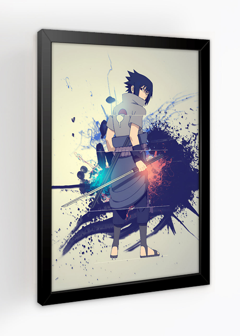 Quadro Decorativo Sasuke - Naruto - Com vidro