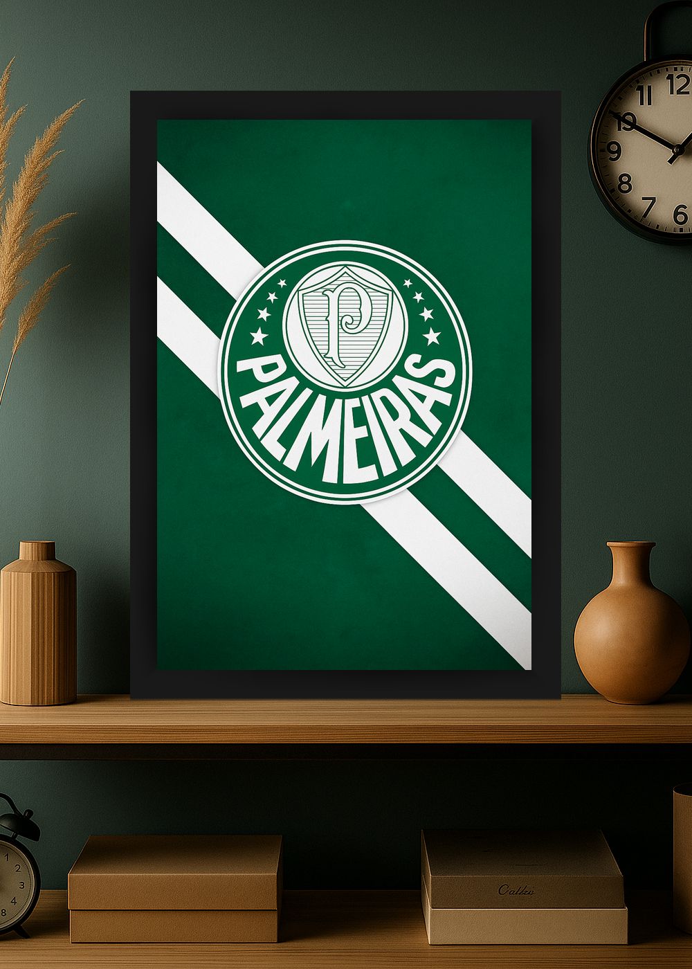 Quadro Com Vidro Palmeiras O Maior com Moldura