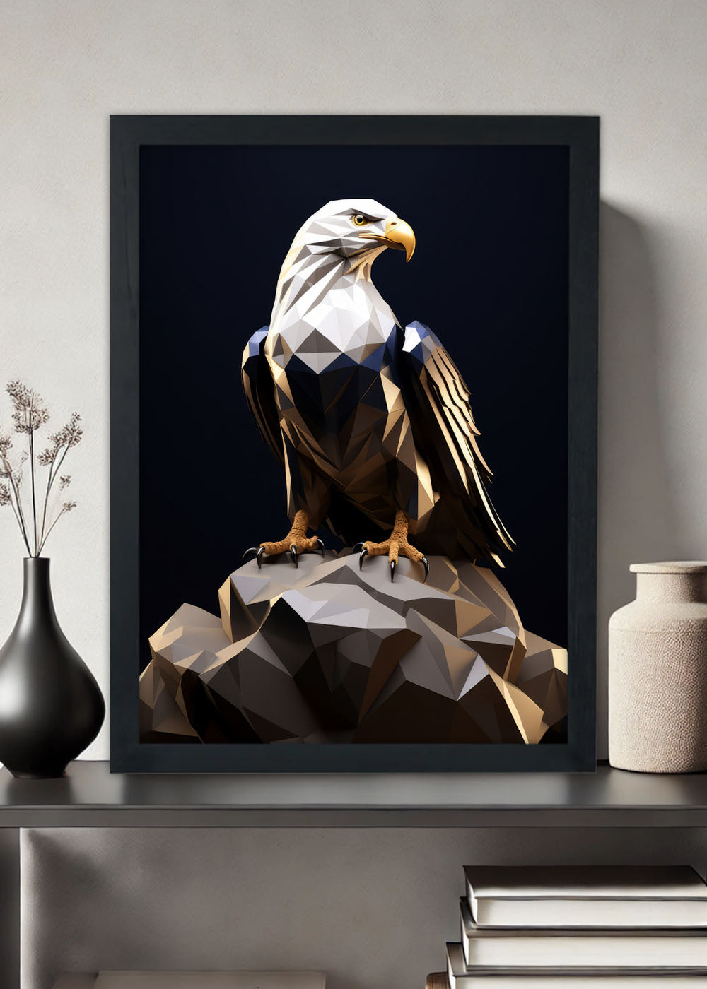 Quadro Decorativo Olhar assasino de uma aguia - Com vidro