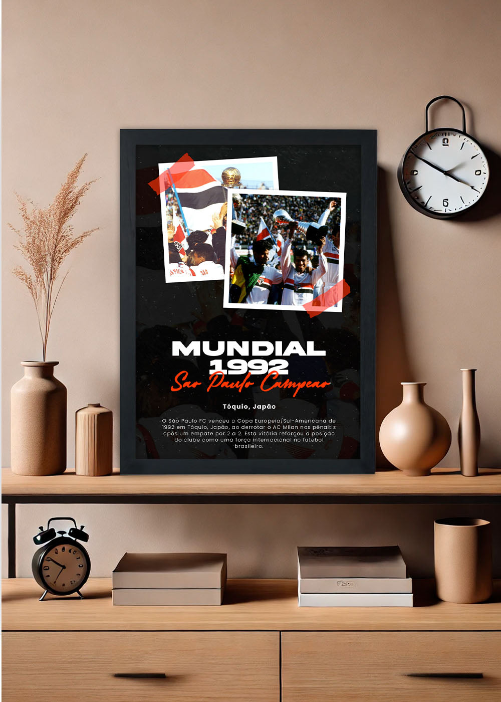 Quadro São Paulo FC - Campeão Mundial 1992 - Com vidro