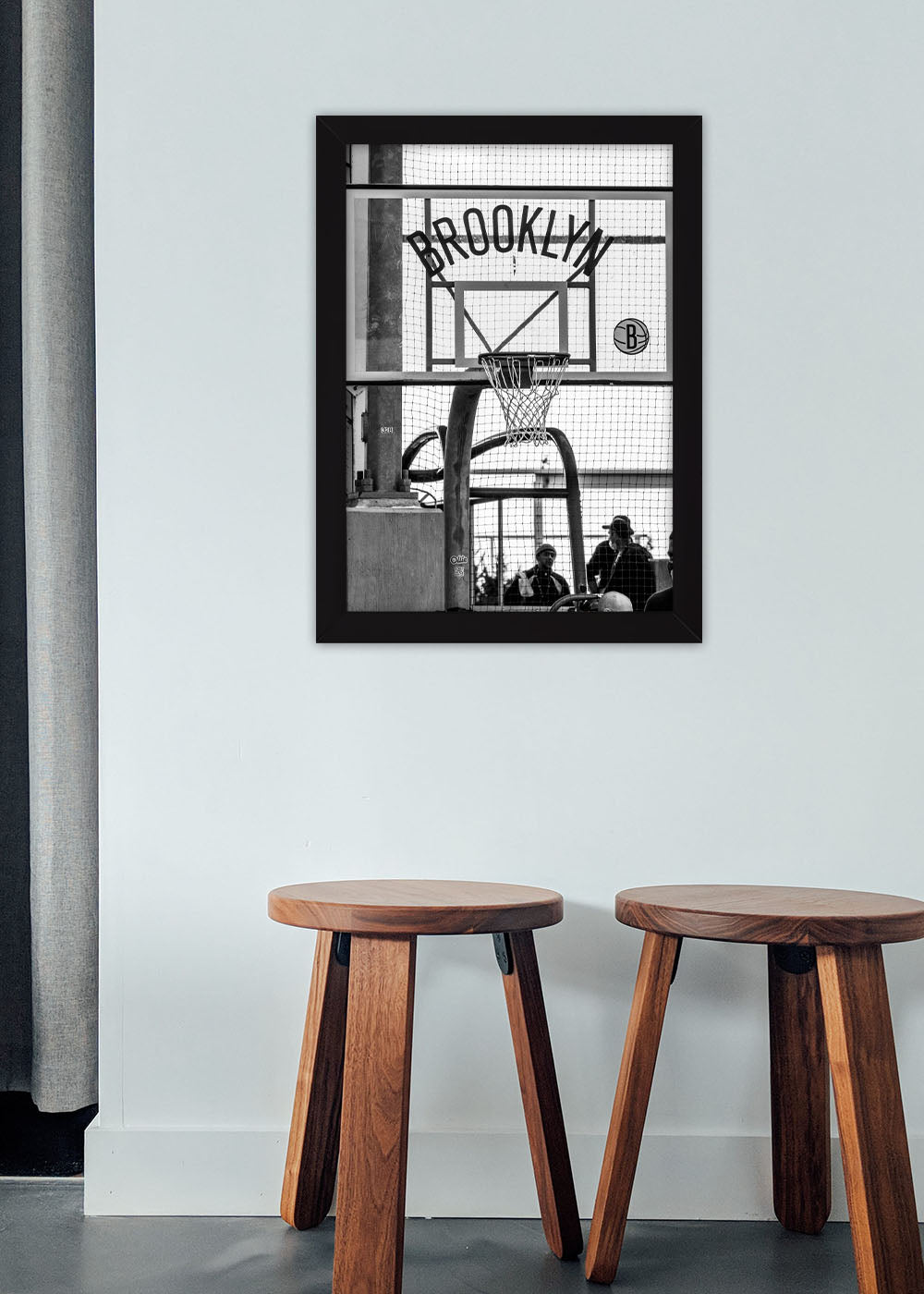 Quadro Decorativo Brooklyn Nets - Com vidro