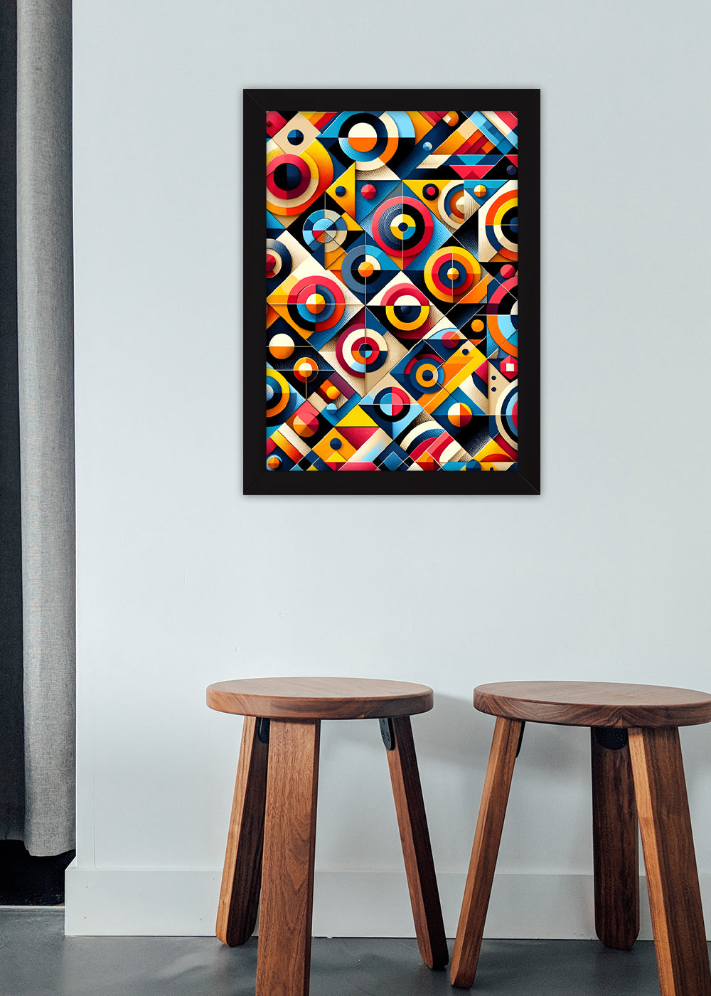 Quadro Decorativo olhos abstratos - Com vidro