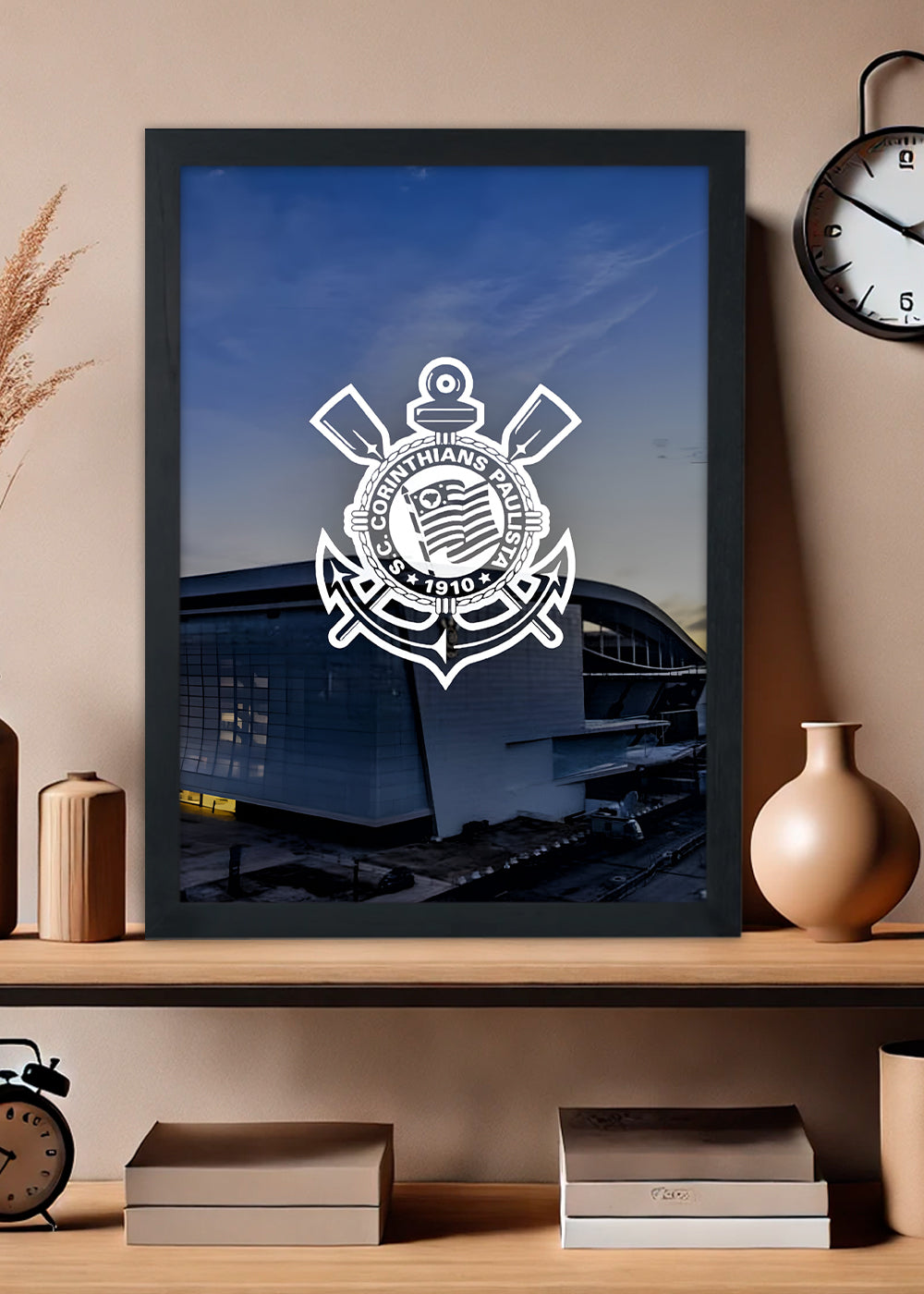 Quadro Decorativo Estadio do timão SCCP - Com Vidro