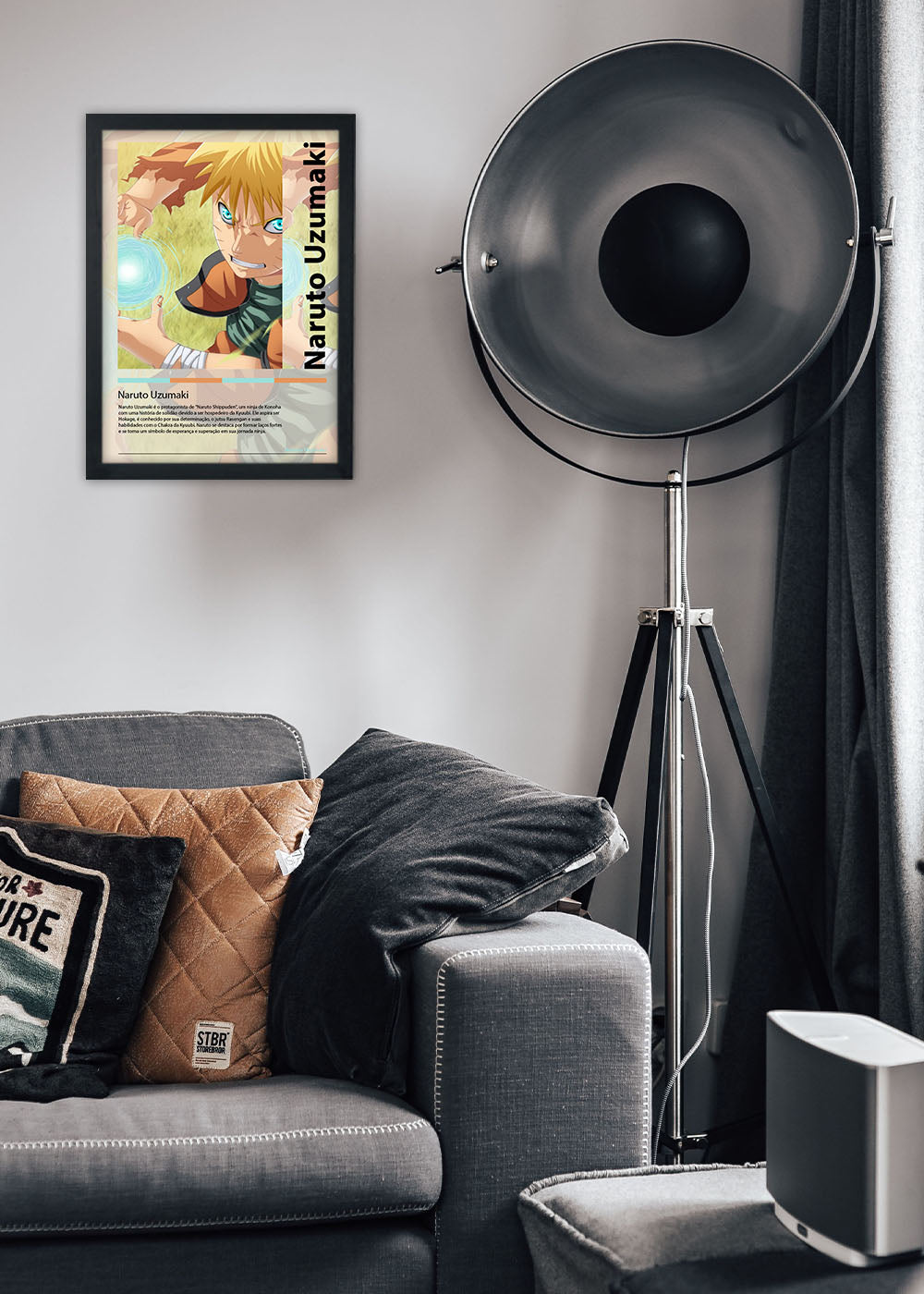 Quadro Naruto Uzumaki -  Naruto Shippuden - Com vidro