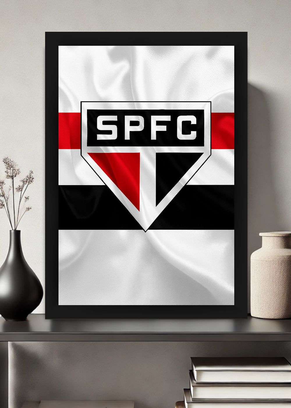 Quadro Tricolor São Paulo FC SPFC Com Vidro e Moldura