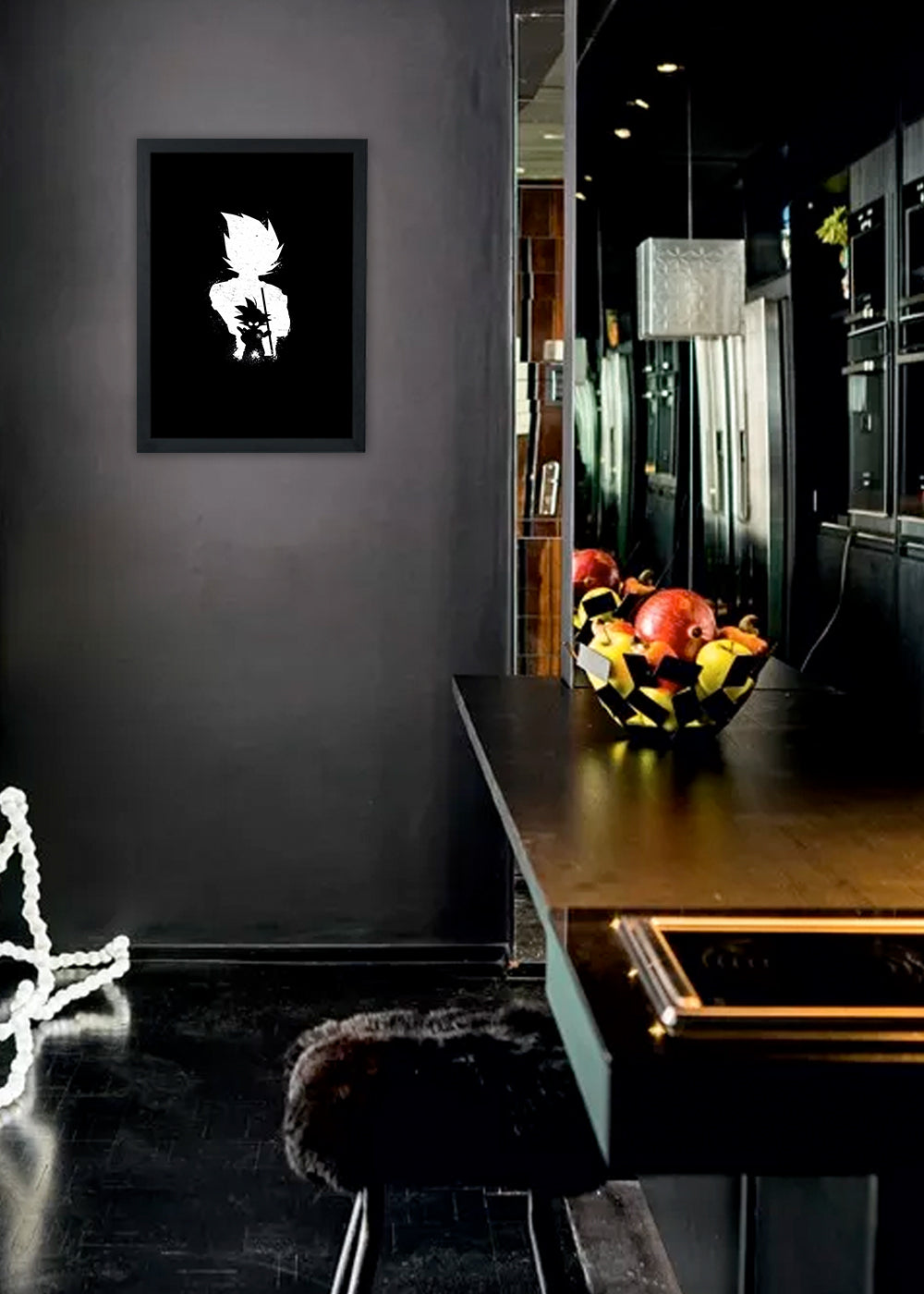 Quadro Son Goku e Vegeta - Com vidro