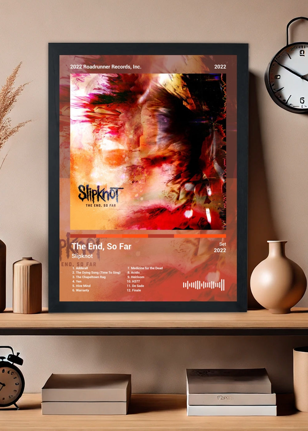 Quadro Slipknot The End, So Far (Colored) Com Vidro